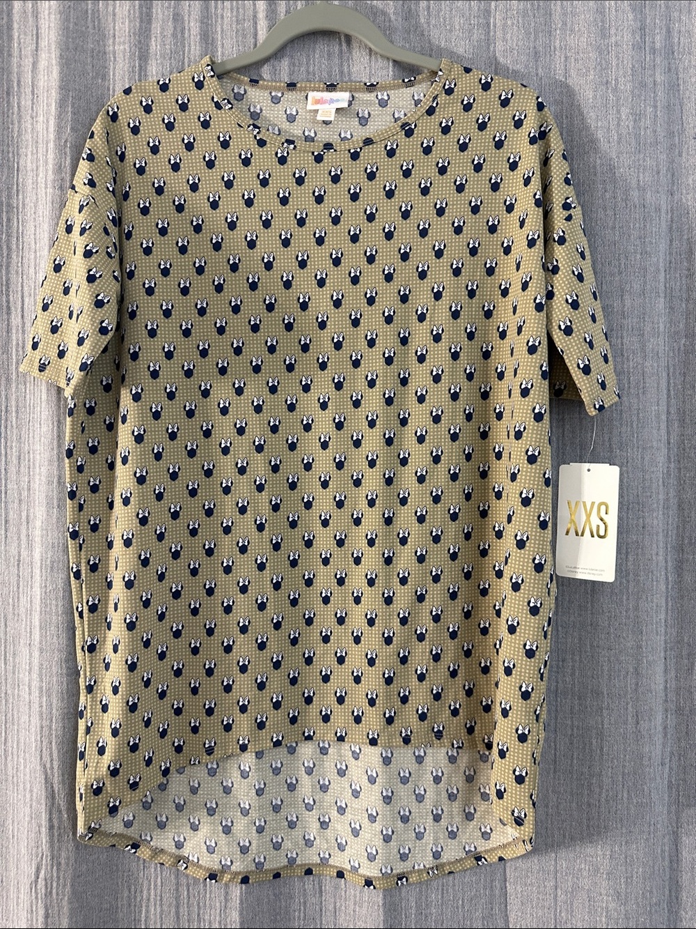 LuLaRoe Short Sleeve Tan Disney Top